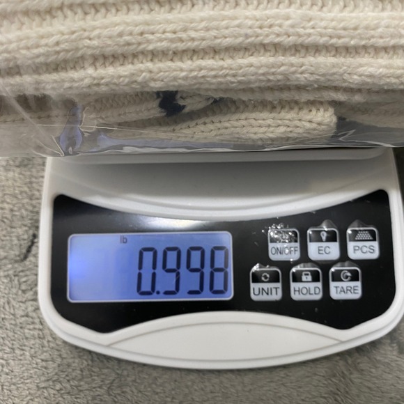 Vintage Sweater Ribbed Knit Striped V-Neck Varsity Cream Navy Sz S Tennis Preppy - Picture 10 of 10